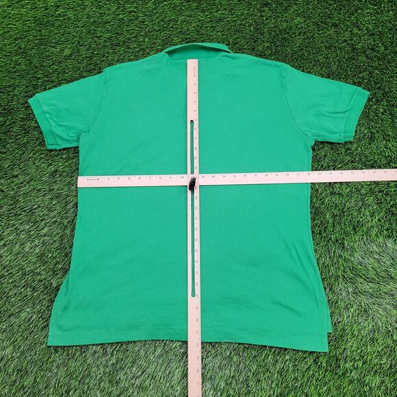 Vintage 90s 417 Van-Heusen Polo Shirt L/XL 22x28 Green - Picture 3 of 13